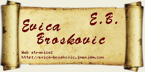 Evica Brošković vizit kartica